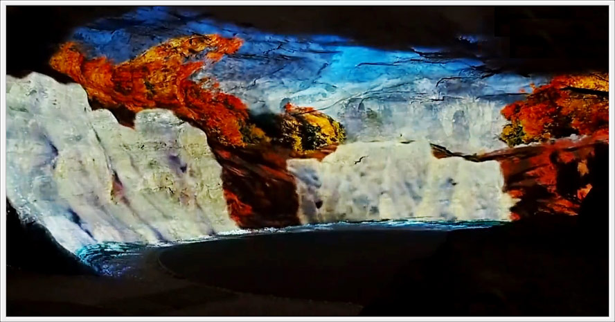洞穴投影 3Dmapping 数虎图像