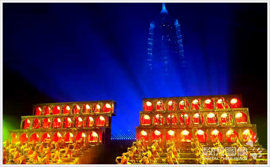 南京大型佛文化实景演出《报恩盛典》 多媒体舞台 数虎图像